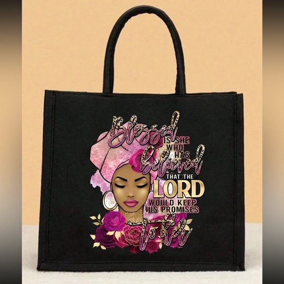 232. Blessed Is She Who Has Believed Tote - Picture 2 of 5